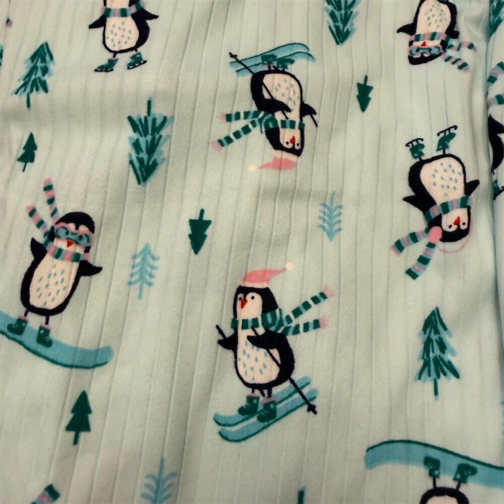 Crown & Ivy Blue Penguin Print Pajama Set Womens XL - Picture 5 of 6